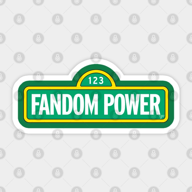 Fandom Power (Sunny Days) Sticker by Fandom Power Podcast Merch Shop